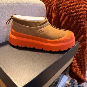UGG Tan and Orange Slip-On Boots